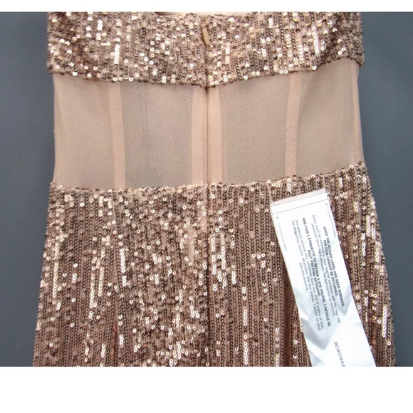 NWT BCBG MaxAzria Sequin Evening Gown Size small PROM WEDDING NEW - Picture 5 of 13